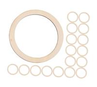 SUPVOX Anneaux en Bois Ronds 6 Cm, Lot de 50 Pièces, Fourniture Loisirs Créatifs, Cercles Vierges pour Macramé et Décoration Intérieure, Accessoires Naturels Polyvalents pour Bricolage