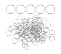 SUPVOX 100 Pièces Anneaux Porte-clé en Acier Inoxydable 10 mm, Anneaux Fendus pour Clés, Bijoux DIY, Artisanat, Étiquettes pour Animaux et Accessoires