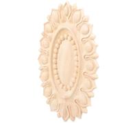 SUPVOX Applique en Bois Sculpté Non Peint 23x15 Cm Décorative pour Meuble et Porte, Ornée de Motifs Classiques, Décoration DIY pour Mobilier et Chambre, Décoration Élégante en Bois
