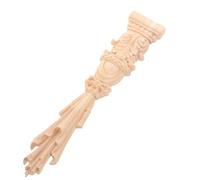 SUPVOX Applique en Bois Sculpté Non Peint 6x30 Cm, Décoration D’Armoire en Bois Massif, Motif Colonne Romaine, Autocollant Meuble pour Rehausser Le Rangement Style Cuisine et Salle