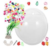 SUPVOX Aquarium Suspendu Mural en Acrylique Rond 19,5 Cm de Diamètre, Décoration Créative pour Poissons et Plantes, Gain de Place pour Ornement de Maison