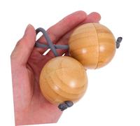 SUPVOX Asalato Bamboo Percussion Shaker Lightweight Double Gourd Rhythmic Rattle For Music Learning Stage Shows Parties And Teenagers