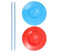 SUPVOX Assiette Chinoise De Jonglage 2Pcs avec BâTons - Accessoires De Performance pour FêTes Et Spectacles Facile À Utiliser