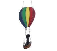SUPVOX Attrape Soleil Acrylique Montgolfière Colorée avec Chien Noir Décoration Suspendue pour Fenêtre Intérieure Panneau et Teinté