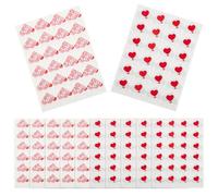 SUPVOX Autocollants Adhésifs pour Coins Photo 240 Pcs Accessoires pour Album Photo et Scrapbooking Papier Solide Léger Décor Cœur et Lettres Love Décoration