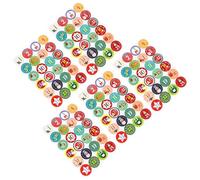 SUPVOX Autocollants de Noël Numérotés 1-24 5 Feuilles de 24 Étiquettes Autocollantes Auto-Adhésives pour Sceller Emballages Alimentaires et Décorer Présents de Fête