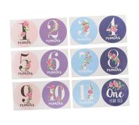 SUPVOX Autocollants Mensuels Pour - Lot De 12 Set De Autocollants Décoration Photo Papier Texturé Pour Capturer Étapes Importantes Accessoire Pour Album De Bébé