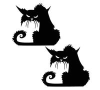 SUPVOX Autocollants Muraux En Pvc Pour Halloween - DéCoration De Chat Noir AdhéSifs Pour FenêTres Et Murs RéUtilisables Et Amovibles 16 X 15 Cm