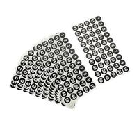 SUPVOX Autocollants Numérotés 1 à 50, 10 Feuilles Rondes Adhésives 2,54 Cm, Étiquettes Noires à Chiffres Blancs, Autocollants de Bureau pour Classement et Organisation, Étiquettes
