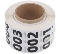 SUPVOX Autocollants Numérotés 1000 Pièces 40X20 MM Étiquettes Autocollantes d'Inventaire pour Organisation de Stocks Gestion d'Entrepôt et Marquage Rapide des Articles