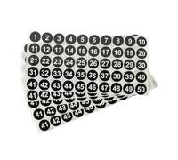 SUPVOX Autocollants Numérotés Ronds Adhésifs Noirs 2,54 Cm Lot de 250 Étiquettes Numériques Résistantes à L'eau pour Classement et Identification, Utilisation Bureau, École et Rangement