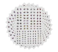 SUPVOX Autocollants Yeux de Poupée Soi-même, 10 Planches Autocollants Décoratifs Visage, Motifs Cartoons Variés, Transfert à l'eau, Compatibles Argile, Scrapbooking Créatif, Loisirs