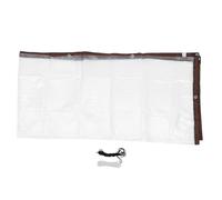 SUPVOX Bâche d'hiver Imperméable pour Poulailler 3X3 M en Plastique Résistant aux Déchirures avec Corde Noire et 50 Attaches Blanches Couverture Extérieure Isolante pour Enclos à