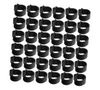 SUPVOX Bague D’Identification pour Pigeon 10mm sans Inscription Anneau Pied Oiseau Noir 100 Pièces Élevage Gestion Avicole