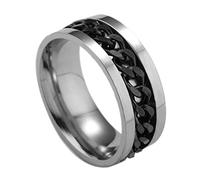 SUPVOX Bague Ronde Acier Inoxydable Anneau Tournant Simple et pour Homme et Garçon Durable avec Boîte Idée Fête des Pères