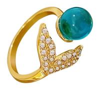 SUPVOX Bague Sirène Pour Femmes Bague Ouverte Ajustable Pour Adolescentes Et Filles