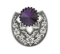 SUPVOX Bague Vintage en Alliage Cristal Violet Gravure de Fleur Ethnique Bague Délicate pour Femmes et Filles Bijou Bohème Léger et Résistant Accessoire Quotidien Élégant