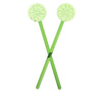 SUPVOX Baguette de Mélange en Verre Vert, 2pcs, Design Créatif de Tranche de Citron, Facile à Nettoyer, pour Fêtes Halloween et Bar à Domicile Réutilisable