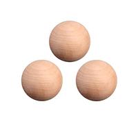 Supvox Balle en Bois Forme Ronde Balle Artisanale Ronde en bois non Fini 3PCS (3cm de diamètre)