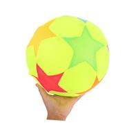 SUPVOX Ballon de Football Silencieux Intérieur Tissu Mini Ballon Doux à Motifs Étoiles Haute Élasticité Balle Sensorielle pour Tout-Petits Jeu Exercice Salle et Sports Scolaires