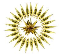 SUPVOX Ballons Étoiles Dorés 50 Pièces 18 Pouces en Aluminium à Gonfler, Décoration Fête Mariage Anniversaire, Ballons Colorés Lumineuse, Fond Suspendu Photomaton