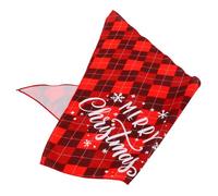 SUPVOX Bandana de Noël pour Chien Doux avec Motif Carreaux Rouge Écharpe Triangulaire Adorable et Absorbante pour Animaux Accessoire pour Photos et