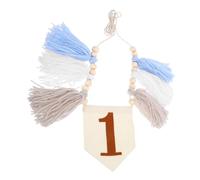 SUPVOX Bannière Boho pour Chaise Haute An avec Tassels et Perles Bois Décoration de Fête Anniversaire Unique pour Garçon et Fille Accessoire Festif Facile à Installer
