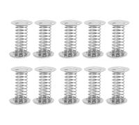 SUPVOX Base à Ressort Spirale Autocollante 10 pcs pour Poupée à Tête Oscillante, Accessoire DIY pour Jouet et Décoration, Argenté