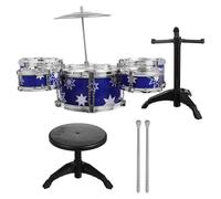 SUPVOX Batterie Garçon Fille avec Tambours Tabouret Inclus Kit Percussion Complet pour Débutants Design Stylé Instrument Musical pour Garçon Fille Ans