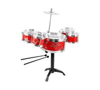 SUPVOX Batterie Jazz Mini Garçon Fille avec Baguettes Kit Tambour Débutant Sécurisé Plastique pour Tout Petits Ensemble Percussion Réaliste et Sons Variés Instrument Musique Éducatif