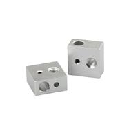 SUPVOX Bloc Chauffant Accessoire Facile à Transporter en Aluminium Léger Pack de 3 Pièces Argentées pour Extrudeuse Mk7 D'imprimante 3d pour Tête Chauffante