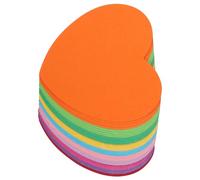 SUPVOX Bloc-Notes Autocollants Forme Cœur 12 CM 50 Pcs Colorés Papeterie Scolaire et Bureau Bloc-Notes Élève Pratique Notes Adhésives sans Résidu pour Organisation et Annotation