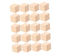 SUPVOX Blocs de Construction en Bois Naturel 20 Pcs Carrés 5 CM pour Bricolage DIY Éducatif Cubes en Bois Lisses sans Échardes Matériel de Manipulation Mathématique Jeu Créatif pour