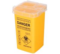 SUPVOX Conteneur Pour Objets Tranchants Jaune 15.5X10X10 Cm Collecteur D'Aiguilles Sécurisé Pour Tatouage Maison