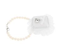 SUPVOX Boîte à Bijoux pour Chien avec Collier Perles Accessoires de Mariage pour Animaux Étui à Bague de Fiançailles Pochette de Mariage pour Animaux Collier Élégant pour Cérémonie