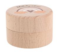 SUPVOX Boîte à Dents de Lait pour Dents Perdues en Bois Beige Compartiments Uniques Boîte Souvenir Mignonne pour Étagères de Chambre D'garçon et Filles