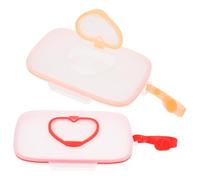 SUPVOX Boîte à Lingettes Humides Portable en Pp 2pcs Ouverture Large et Résistance à L'usure pour Poussette et Chaise Garçon et Filles