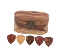 SUPVOX Boîte à Médiators Bois Compacte avec Médiators Épais pour Guitare Folk et Électrique Rangement Portable pour Musiciens Déplacement