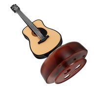 SUPVOX Boîte à Musique Rotative Guitare Vintage, Mini Boîte à Mélodies Créative Décorative, Instrument Musical Rétro Petit Modèle, Présent Anniversaire, Décoration de Table Élégante