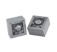 SUPVOX Boîte Commémorative Dents De Lait Et Cheveux De Fœtus En Métal Sculpté Ours, Pour -né Bébé, Boîte Carrée Compacte, Rangement Souvenir Naissance, Lot De