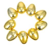 SUPVOX Boîte de 10 Œufs de Pâques en Plastique Doré, Décorations D'œufs Légères et Ouvertes, pour Fête la Maison et Emballage de Petits Présents ou Bonbons, Accessoires Festifs