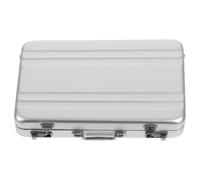 SUPVOX Boîte de Rangement Argenté pour Cartes de Visite en Alliage D'aluminium Mallette Portable et Facile à Transporter Vie Professionnelle Conférences
