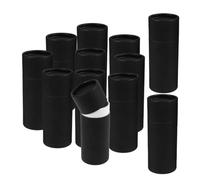 SUPVOX Boîte de Rangement Cylindrique en Papier Kraft Noir 12pcs pour Bouteilles D'huiles Essentielles 30 Ml avec Couvercle, Design Élégant et Protection Polyvalente pour Bureau ou Hôtel