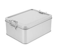 SUPVOX Boîte de Rangement en Fer-blanc Vintage pour Biscuits et Bonbons, Taille Moyenne 145x110x65mm, Boîte Métallique Couvercle Hermétique, pour Conservation des Gâteaux et Organisation