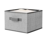 SUPVOX Boîte de Rangement en Tissu Non Tissé Gris 16l, Grand Organisateur de Tiroir sans Couvercle, Bac Multifonction pour Vêtements et Accessoires, pour Salon, Chambre et Bureau
