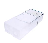 SUPVOX Boîte de Rangement Transparente 2pcs en Plastique Tiroir Type Design pour Organiser Chaussures et Cosmétiques la Maison Bureau Salon