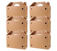 SUPVOX Boîte de Transport pour Oiseaux 6pcs en Papier avec Poignée et Trous D'aération Structure Renforcée pour Voyage et Usage Personnel