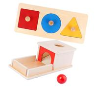 SUPVOX Boîte Montessori Bois avec Formes Géométriques Colorées Jeu Apprentissage Motricité et Permanence de Objet pour Garçon Fille Mois