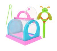 SUPVOX Boîte Observation Insectes Portable pour Garçon Fille Cage Légère et Respirante avec Pince Épiler et Loupe Kit Exploration Nature pour Observer et Insectes