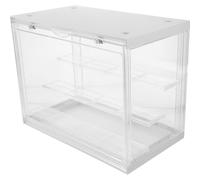 SUPVOX Boîte Transparente à 3 Couches pour Figurines Vitrine D’Exposition en Plastique Léger Boîte de Présentation Empilable pour Collection de Modèles pour Jouets et Objets